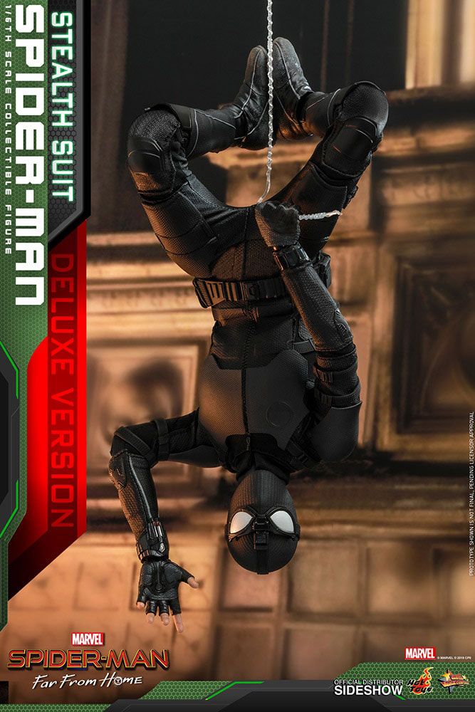 HOT TOYS - Spider-Man: Far From Home MM Action Figure 1/6 Spider-Man (Stealth Suit) Deluxe Version  MMS541