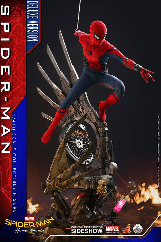 HOT TOYS - Marvel - Spider-Man Home Coming 1:4 Action Doll Spider-Man DeLuxe Ver QS015