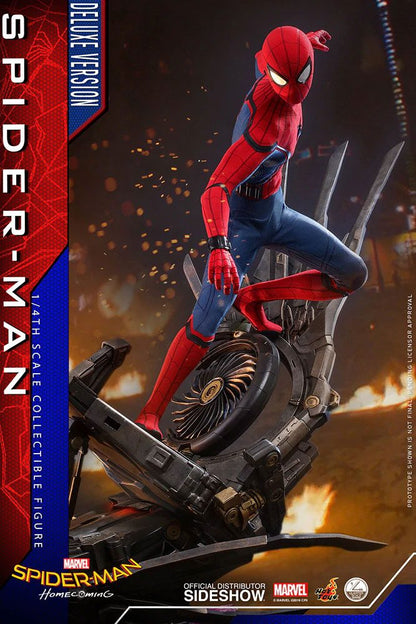 HOT TOYS - Marvel - Spider-Man Home Coming 1:4 Action Doll Spider-Man DeLuxe Ver QS015