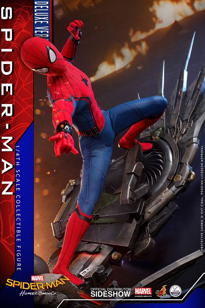 HOT TOYS - Marvel - Spider-Man Home Coming 1:4 Action Doll Spider-Man DeLuxe Ver QS015