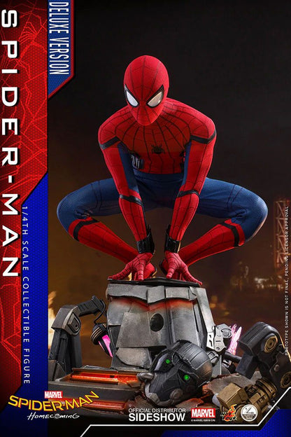 HOT TOYS - Marvel - Spider-Man Home Coming 1:4 Action Doll Spider-Man DeLuxe Ver QS015