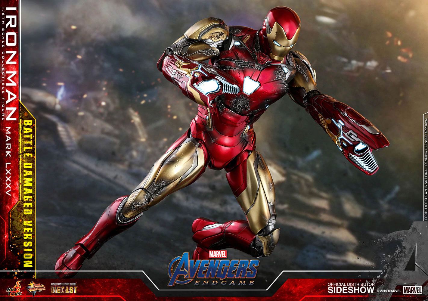 HOT TOYS - Avengers: Endgame MMS Diecast Action Figure 1/6 Iron Man Mark LXXXV Battle Damaged Ver.  MMS543-D33