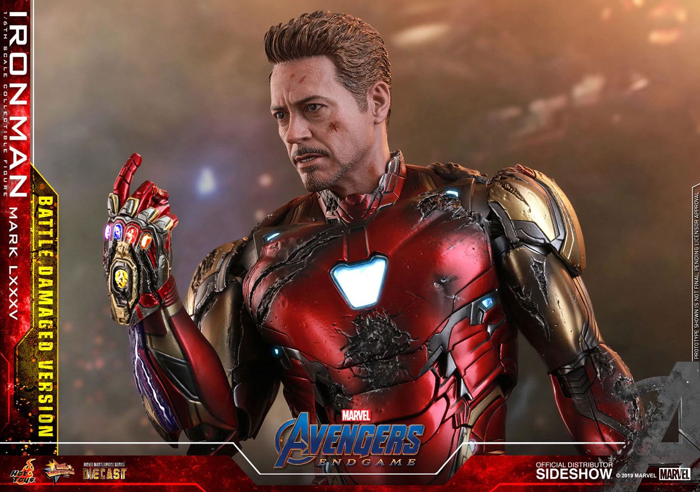 HOT TOYS - Avengers: Endgame MMS Diecast Action Figure 1/6 Iron Man Mark LXXXV Battle Damaged Ver.  MMS543-D33