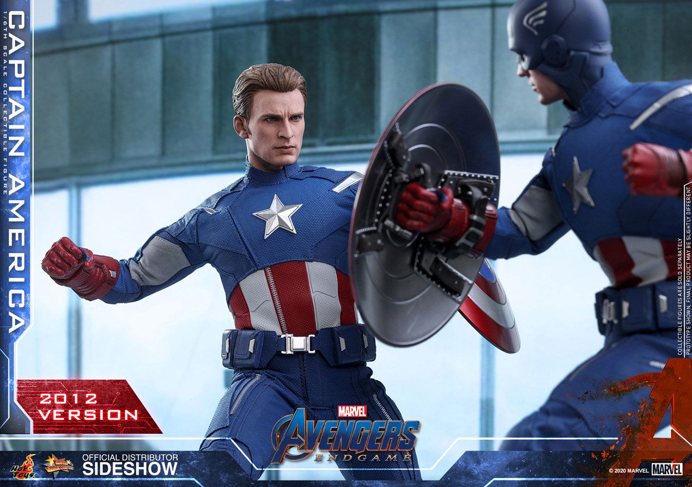 HOT TOYS - Marvel - Avengers Endgame Movie Masterpiece 1:6 Action Doll Captain America (2012 Ver) MMS563