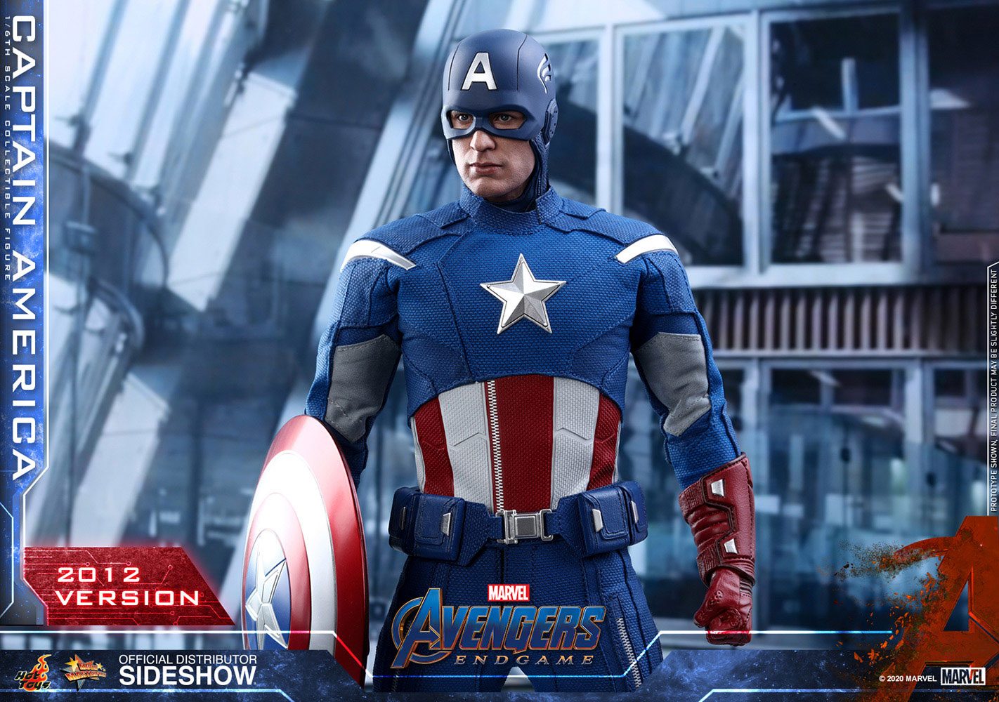 HOT TOYS - Marvel - Avengers Endgame Movie Masterpiece 1:6 Action Doll Captain America (2012 Ver) MMS563