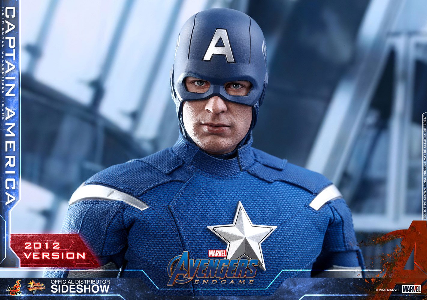 HOT TOYS - Marvel - Avengers Endgame Movie Masterpiece 1:6 Action Doll Captain America (2012 Ver) MMS563