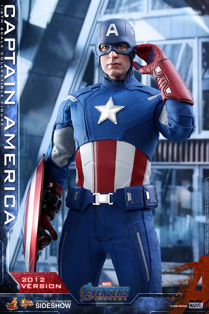 HOT TOYS - Marvel - Avengers Endgame Movie Masterpiece 1:6 Action Doll Captain America (2012 Ver) MMS563