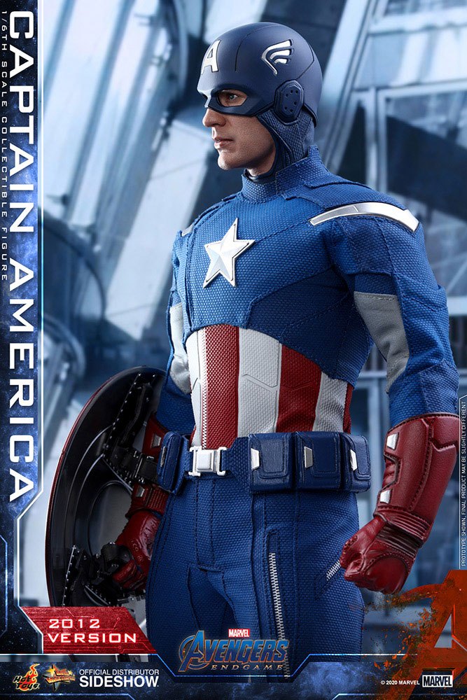 HOT TOYS - Marvel - Avengers Endgame Movie Masterpiece 1:6 Action Doll Captain America (2012 Ver) MMS563