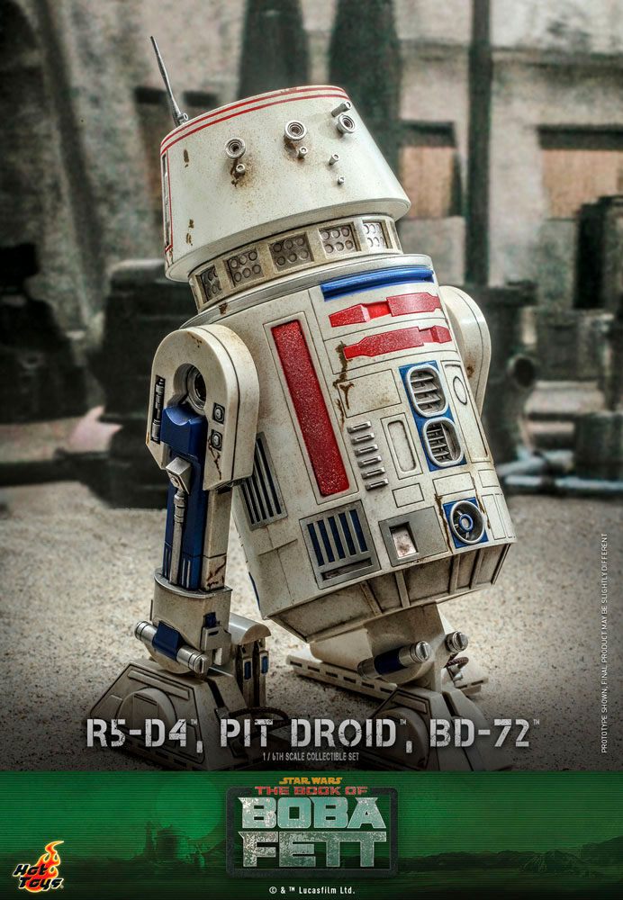 HOT TOYS - Star Wars The Mandalorian Action Figures 1/6 R5-D4, Pit Droid, & BD-72