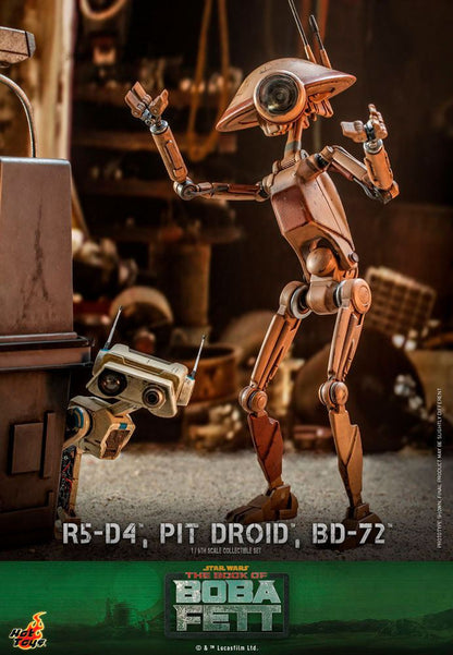 HOT TOYS - Star Wars The Mandalorian Action Figures 1/6 R5-D4, Pit Droid, & BD-72