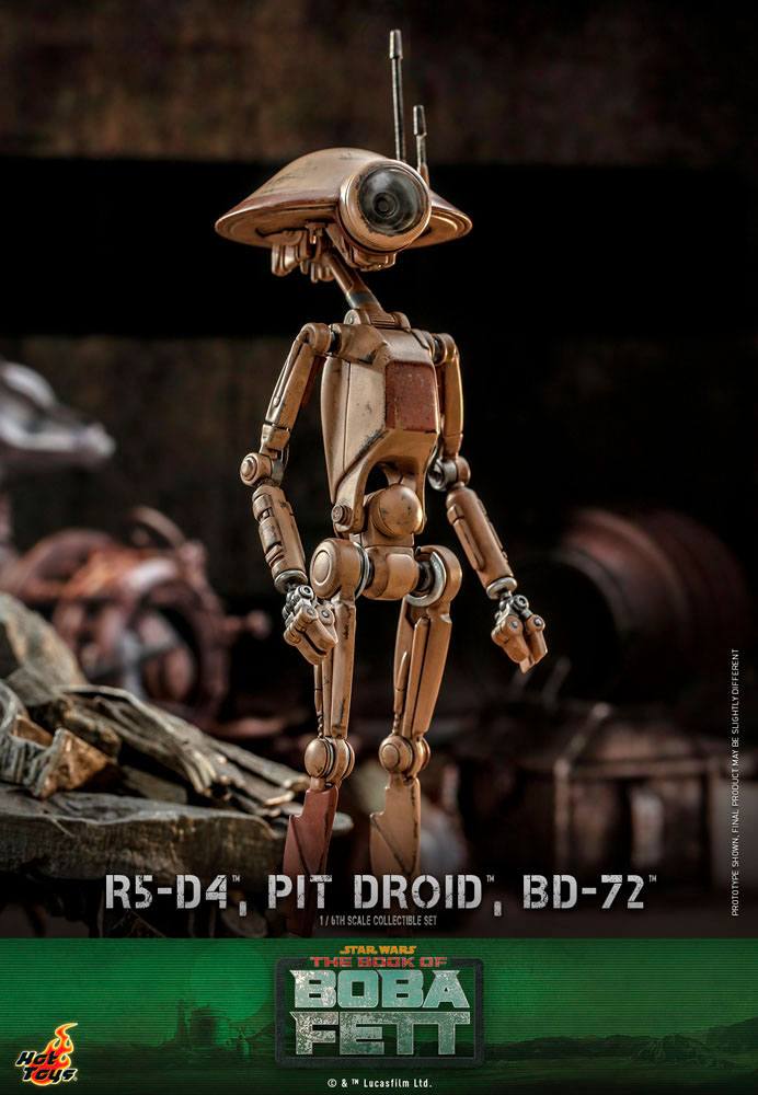 HOT TOYS - Star Wars The Mandalorian Action Figures 1/6 R5-D4, Pit Droid, & BD-72