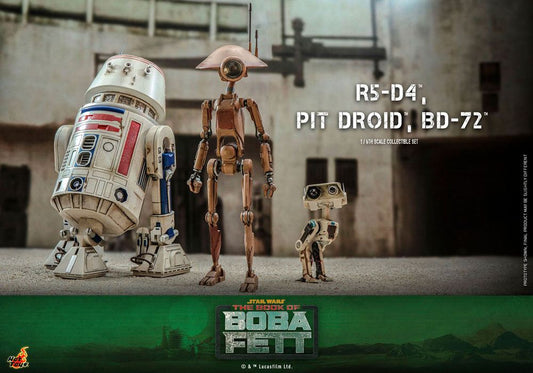 HOT TOYS - Star Wars The Mandalorian Action Figures 1/6 R5-D4, Pit Droid, & BD-72