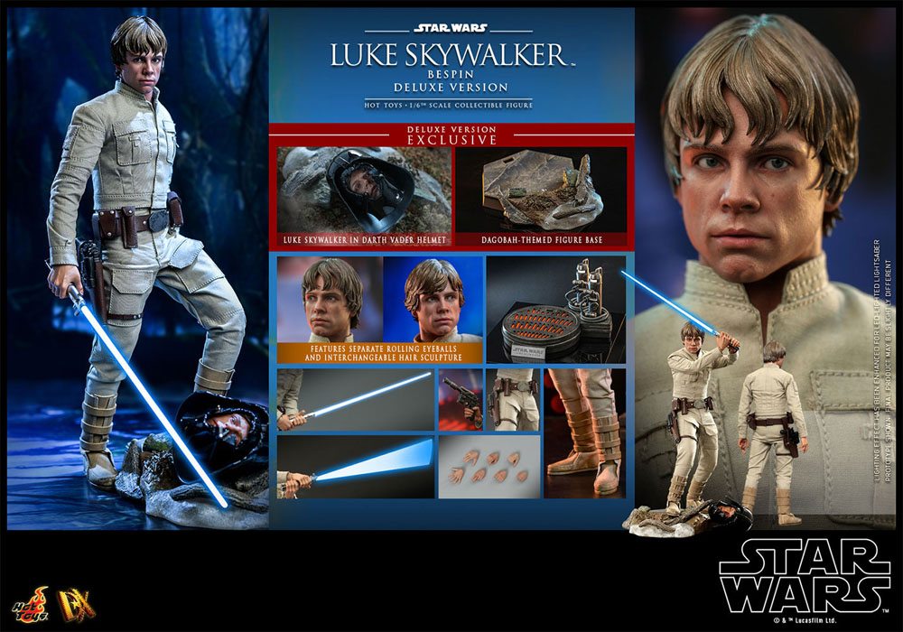 HOT TOYS -Star Wars Episode V Movie Masterpiece 1:6 Action Doll Luke Skywalker Bespin (DeLuxe Ver) DX25