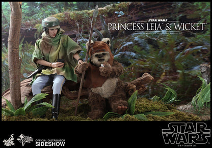 HOT TOYS - Star Wars Episode VI Movie Masterpiece 1:6 Action Doll 2 Pack 1:6 Princess Leia & Wicket MMS551