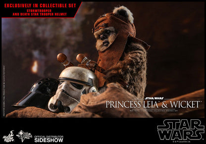 HOT TOYS - Star Wars Episode VI Movie Masterpiece 1:6 Action Doll 2 Pack 1:6 Princess Leia & Wicket MMS551