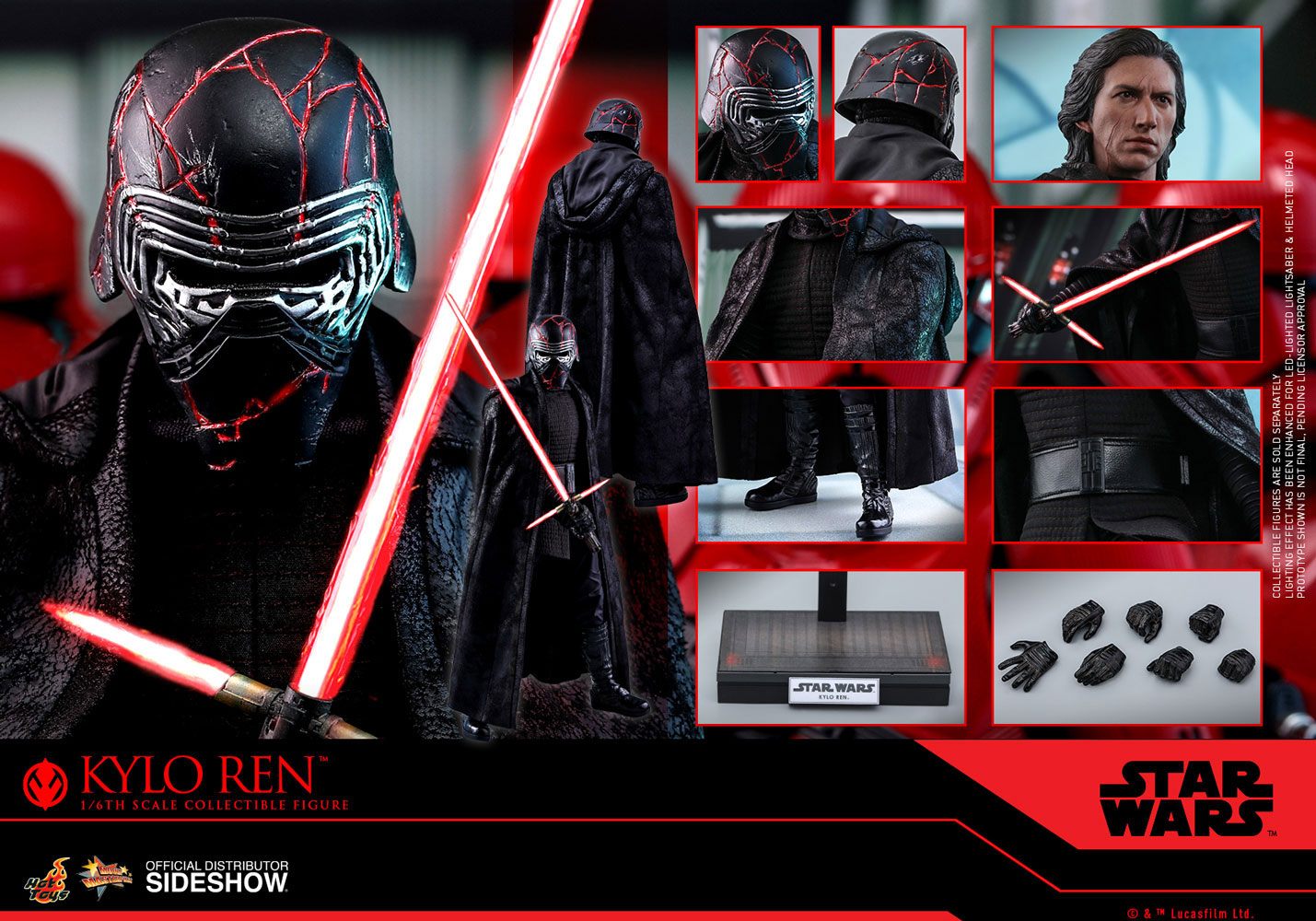 HOT TOYS - Star Wars Episode IX Movie Masterpiece 1:6 Action Doll Kylo Ren MMS560