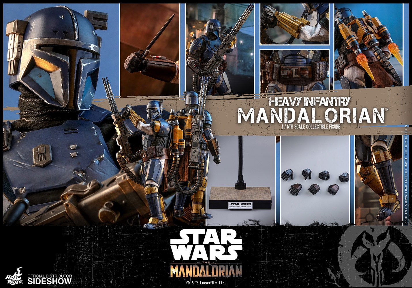 HOT TOYS - Star Wars The Mandalorian 1:6 Action Doll Heavy Infantry Mandalorian TMS010