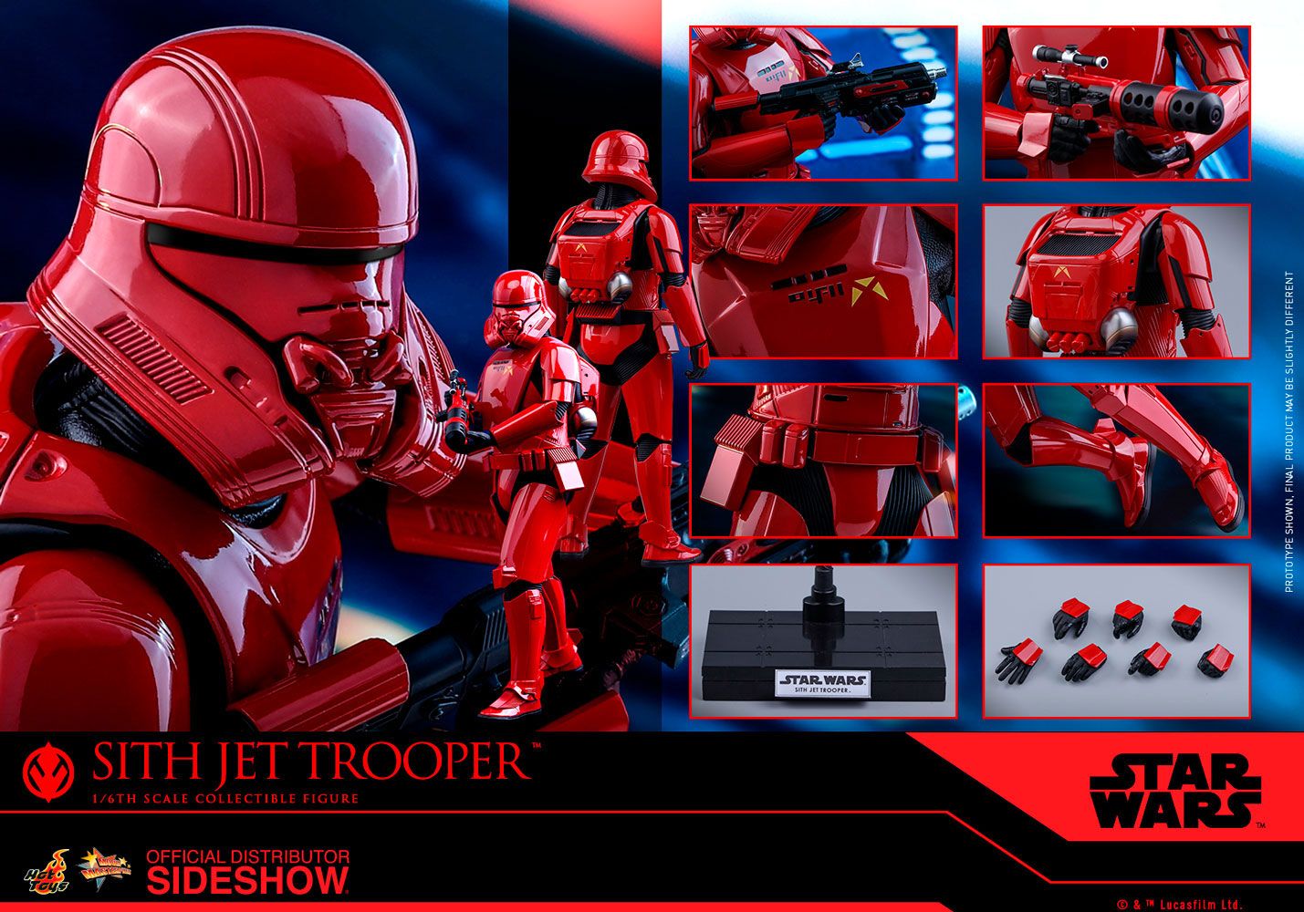 HOT TOYS - Star Wars Episode IX Movie Masterpiece 1:6 Action Doll Sith Jet Trooper MMS562