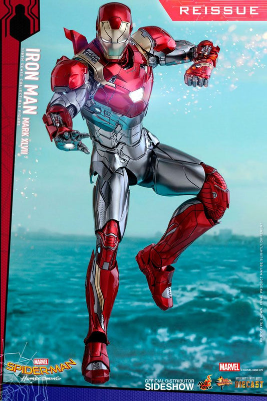 HOT TOYS -Marvel - Spider-Man HomeComing Movie Masterpiece 1:6 Action Doll Die Cast Iron Man Mark XLVII Reissue MMS427