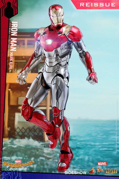 HOT TOYS -Marvel - Spider-Man HomeComing Movie Masterpiece 1:6 Action Doll Die Cast Iron Man Mark XLVII Reissue MMS427