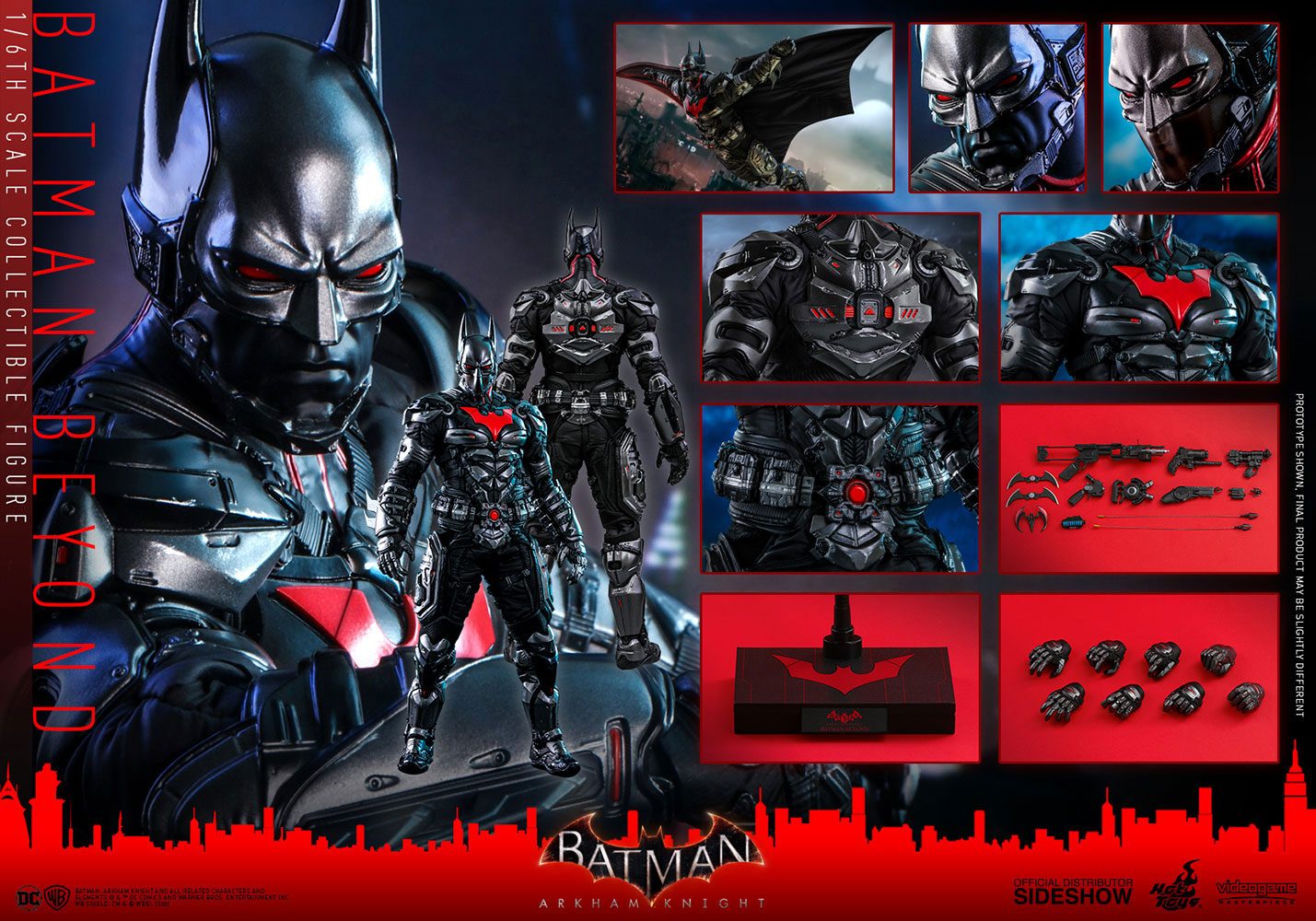 HOT TOYS - Dc Comics - Batman Arkham Knight Videogame Masterpiece Batman Beyond 1:6 Action Doll VGM39