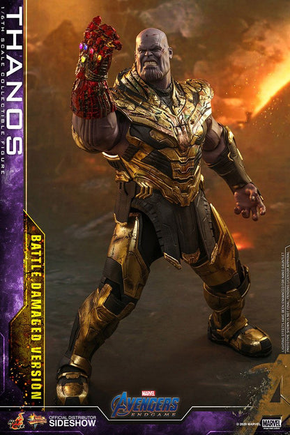 HOT TOYS - Marvel - Avengers Endgame Movie Masterpiece 1:6 Action Doll Thanos Battle Damaged