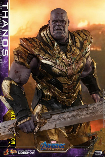 HOT TOYS - Marvel - Avengers Endgame Movie Masterpiece 1:6 Action Doll Thanos Battle Damaged