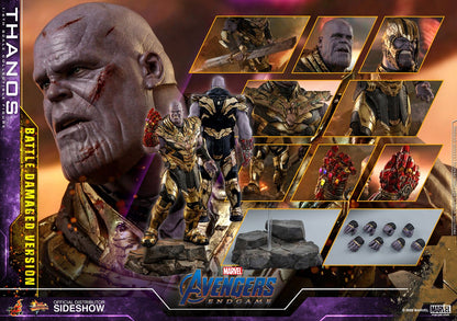 HOT TOYS - Marvel - Avengers Endgame Movie Masterpiece 1:6 Action Doll Thanos Battle Damaged