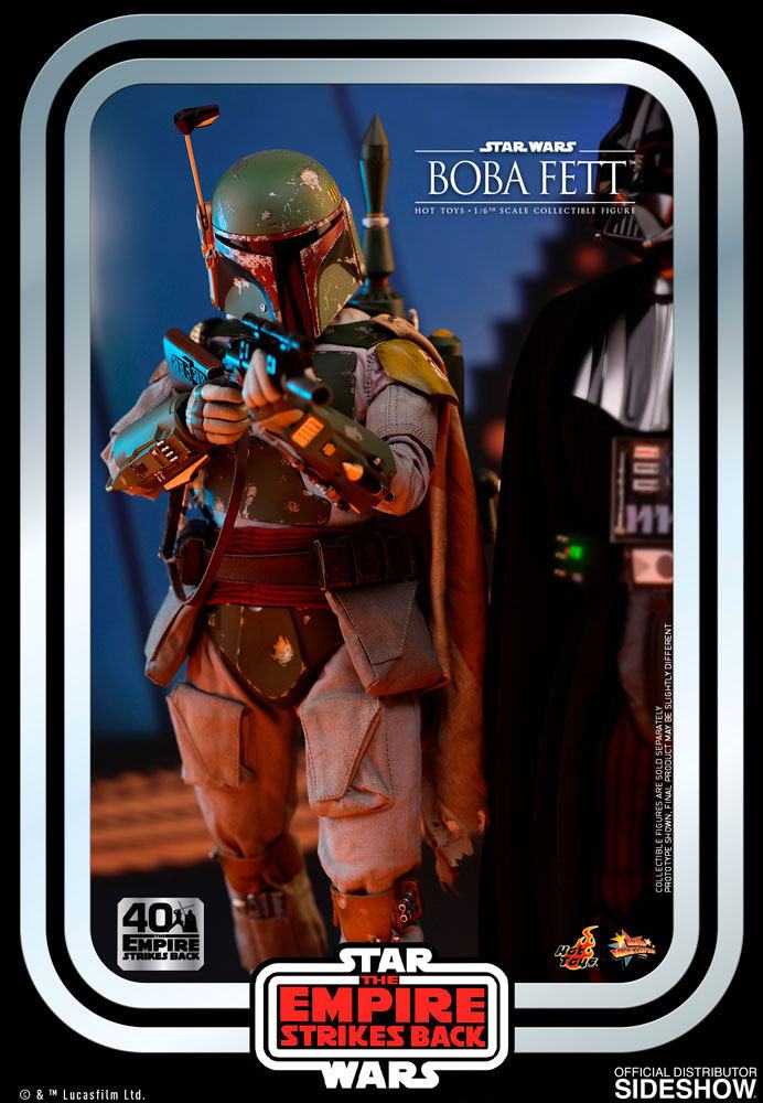 HOT TOYS - Star Wars Episode V Movie Masterpiece 1:6 Action Doll Boba Fett 40Th Anniversary MMS574