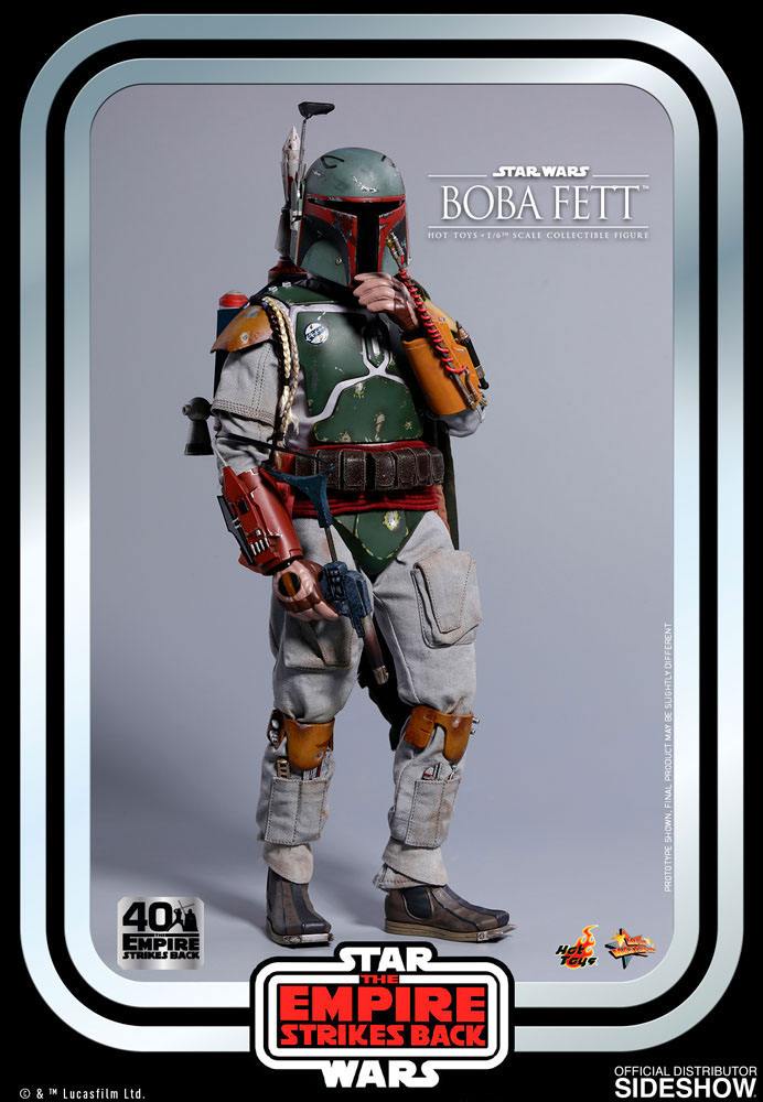 HOT TOYS - Star Wars Episode V Movie Masterpiece 1:6 Action Doll Boba Fett 40Th Anniversary MMS574