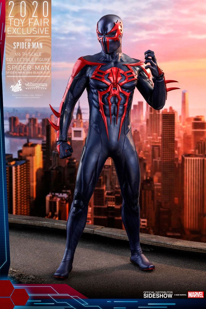 HOT TOYS - Marvel - Spider-Man Videogame Masterpiece 1:6 Action Doll Spider-Man 2099 Black Suit EXCLUSIVE VGM42