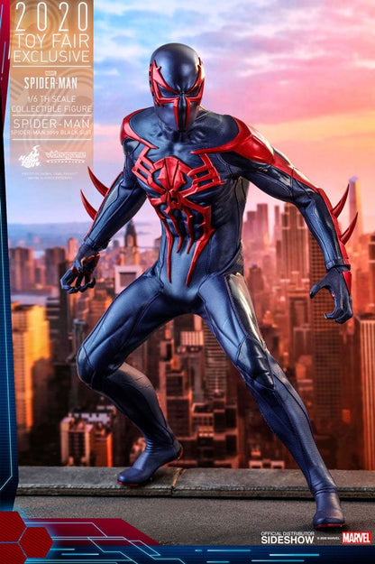 HOT TOYS - Marvel - Spider-Man Videogame Masterpiece 1:6 Action Doll Spider-Man 2099 Black Suit EXCLUSIVE VGM42