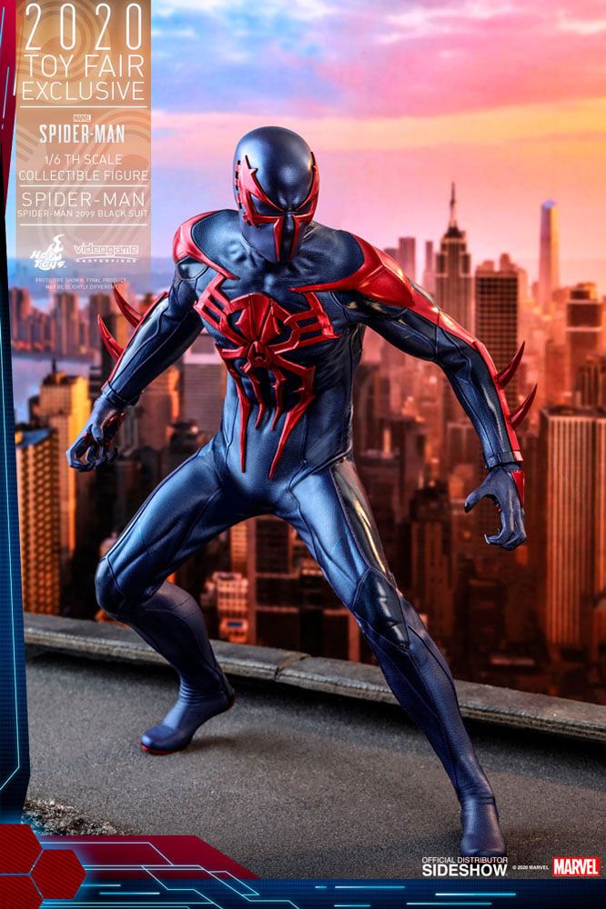 HOT TOYS - Marvel - Spider-Man Videogame Masterpiece 1:6 Action Doll Spider-Man 2099 Black Suit EXCLUSIVE VGM42