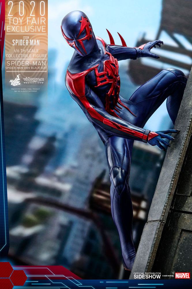 HOT TOYS - Marvel - Spider-Man Videogame Masterpiece 1:6 Action Doll Spider-Man 2099 Black Suit EXCLUSIVE VGM42