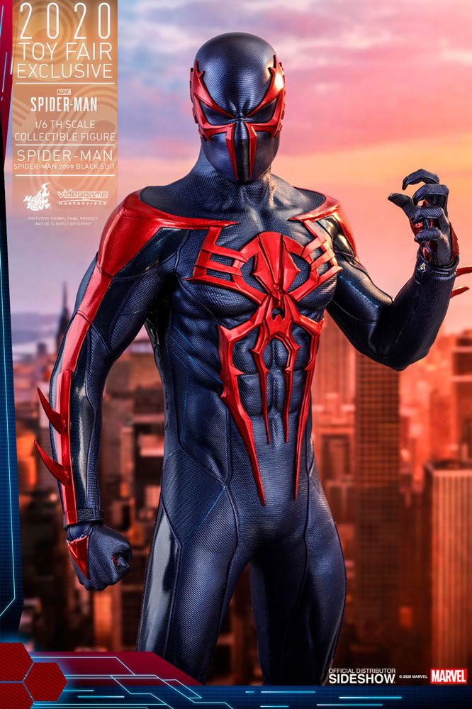 HOT TOYS - Marvel - Spider-Man Videogame Masterpiece 1:6 Action Doll Spider-Man 2099 Black Suit EXCLUSIVE VGM42