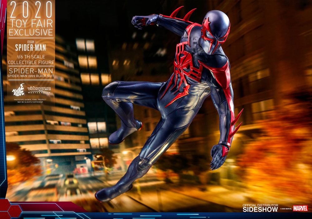 HOT TOYS - Marvel - Spider-Man Videogame Masterpiece 1:6 Action Doll Spider-Man 2099 Black Suit EXCLUSIVE VGM42