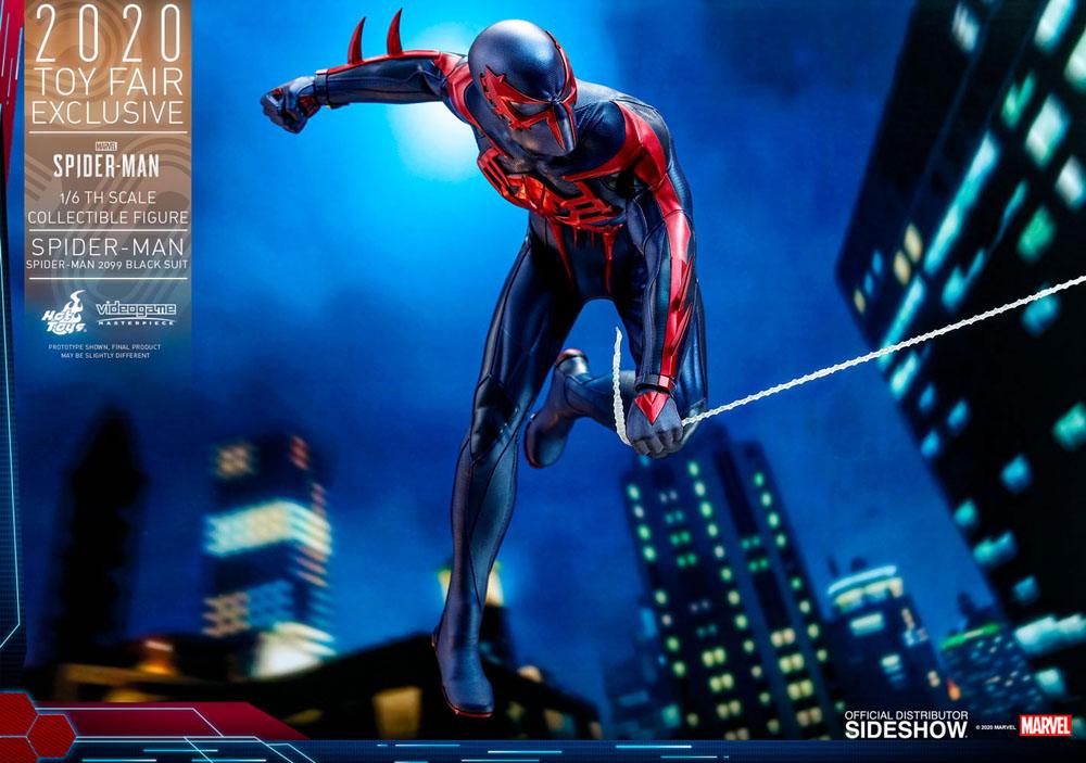 HOT TOYS - Marvel - Spider-Man Videogame Masterpiece 1:6 Action Doll Spider-Man 2099 Black Suit EXCLUSIVE VGM42