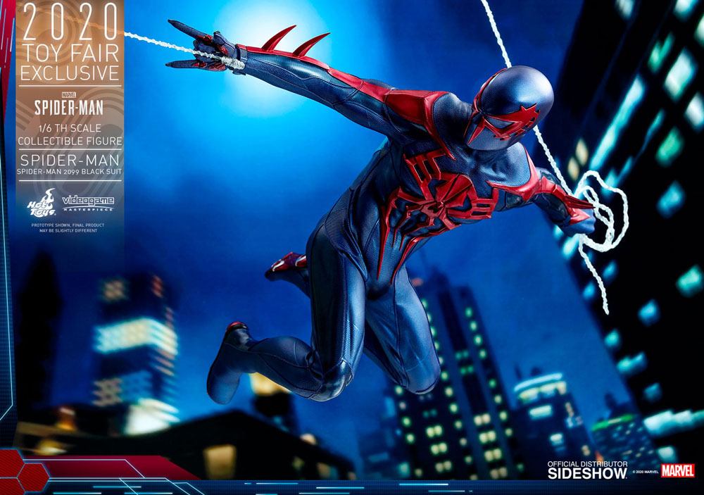 HOT TOYS - Marvel - Spider-Man Videogame Masterpiece 1:6 Action Doll Spider-Man 2099 Black Suit EXCLUSIVE VGM42