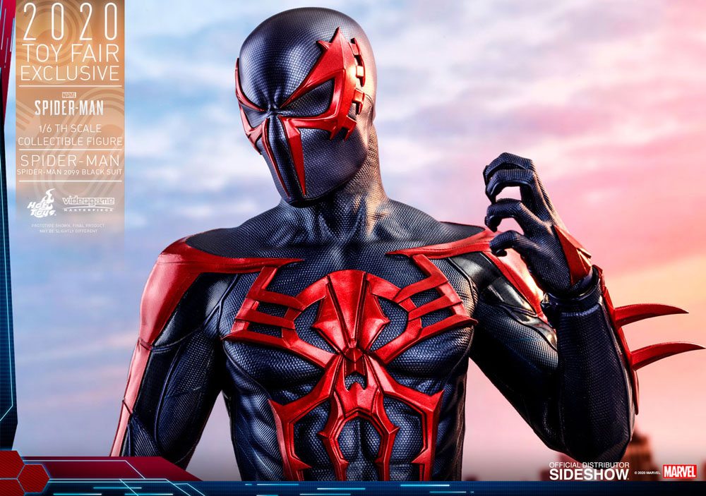 HOT TOYS - Marvel - Spider-Man Videogame Masterpiece 1:6 Action Doll Spider-Man 2099 Black Suit EXCLUSIVE VGM42