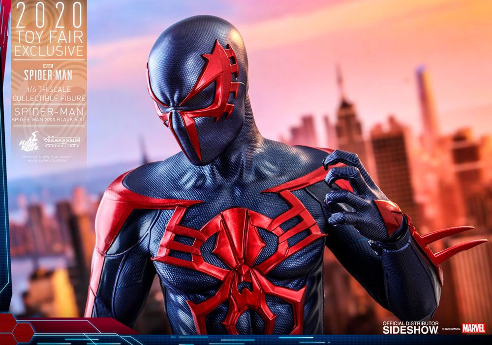 HOT TOYS - Marvel - Spider-Man Videogame Masterpiece 1:6 Action Doll Spider-Man 2099 Black Suit EXCLUSIVE VGM42