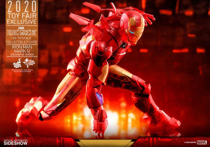 HOT TOYS - Marvel - Iron Man 2 MM 1:6 Action Doll Iron Man Mark IV (Holographic Ver) 2020 Toy Fair EXCLUSIVE MMS568