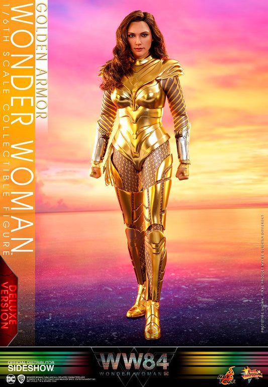 HOT TOYS - Dc Comics - Wonder Woman 1984 Movie Masterpiece 1:6 Action Doll Golden Armor Wonder Woman (DeLuxe) MMS578