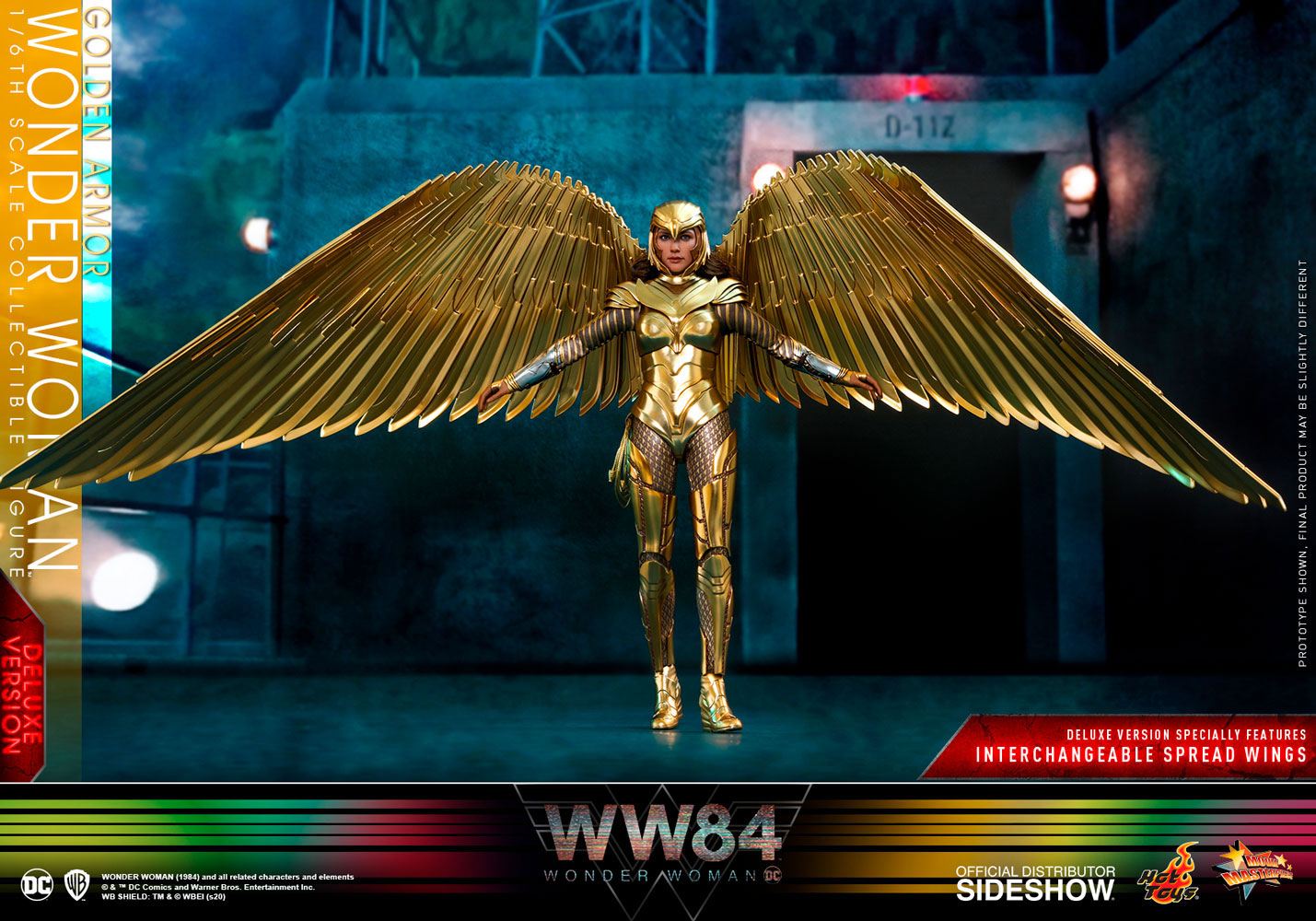 HOT TOYS - Dc Comics - Wonder Woman 1984 Movie Masterpiece 1:6 Action Doll Golden Armor Wonder Woman (DeLuxe) MMS578