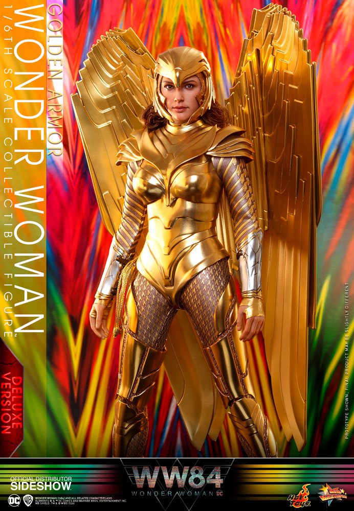 HOT TOYS - Dc Comics - Wonder Woman 1984 Movie Masterpiece 1:6 Action Doll Golden Armor Wonder Woman (DeLuxe) MMS578