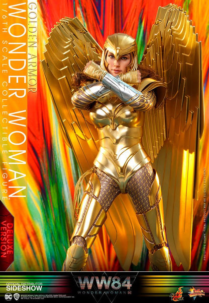 HOT TOYS - Dc Comics - Wonder Woman 1984 Movie Masterpiece 1:6 Action Doll Golden Armor Wonder Woman (DeLuxe) MMS578