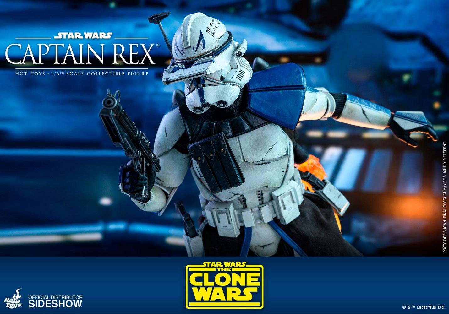 HOT TOYS - Star Wars The Clone Wars 1:6 Action Doll Captain Rex TMS018