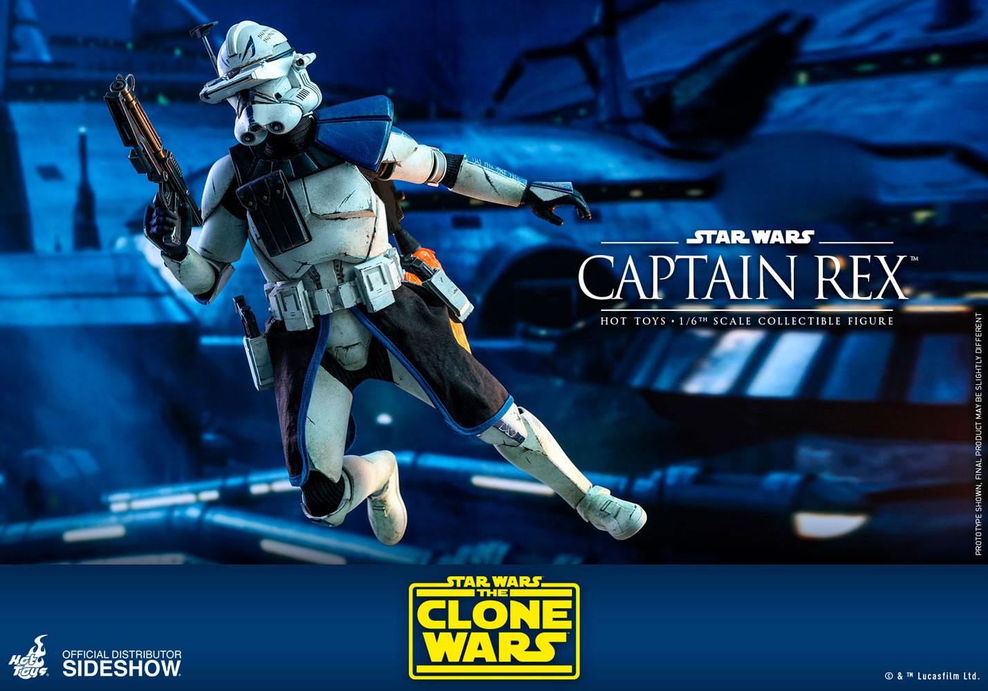 HOT TOYS - Star Wars The Clone Wars 1:6 Action Doll Captain Rex TMS018