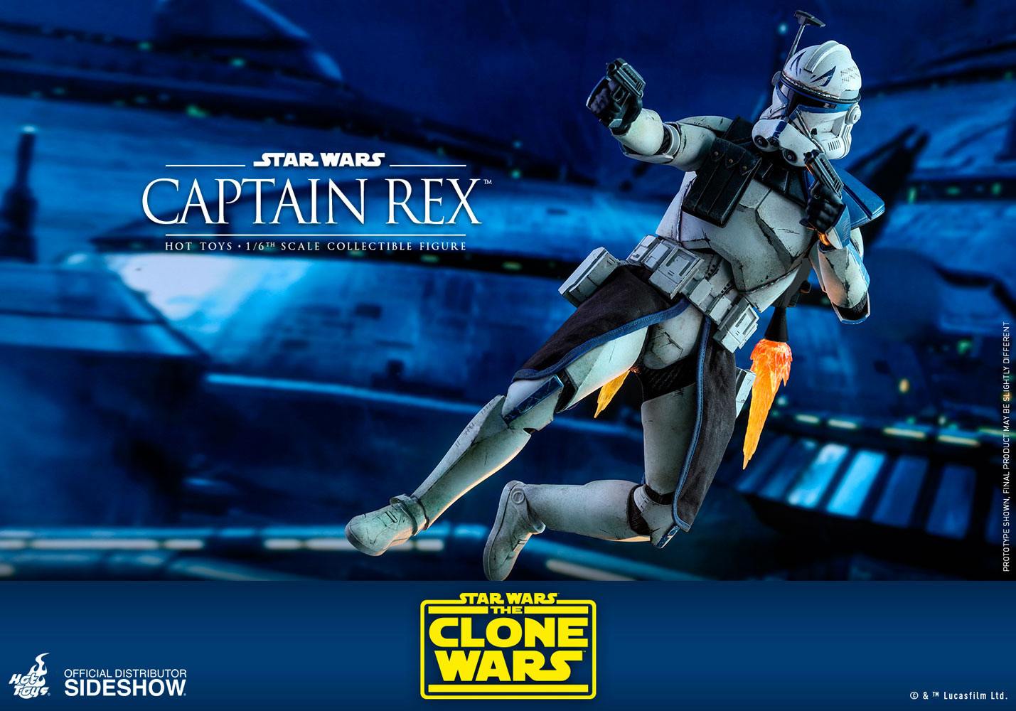 HOT TOYS - Star Wars The Clone Wars 1:6 Action Doll Captain Rex TMS018