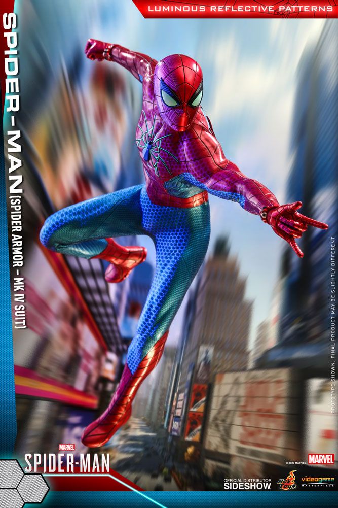 HOT TOYS - Marvel - Spider-Man Videogame Masterpiece 1:6 Action Doll Spider-Man (Spider Armor MK IV Suit) VGM43