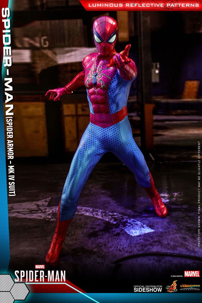 HOT TOYS - Marvel - Spider-Man Videogame Masterpiece 1:6 Action Doll Spider-Man (Spider Armor MK IV Suit) VGM43